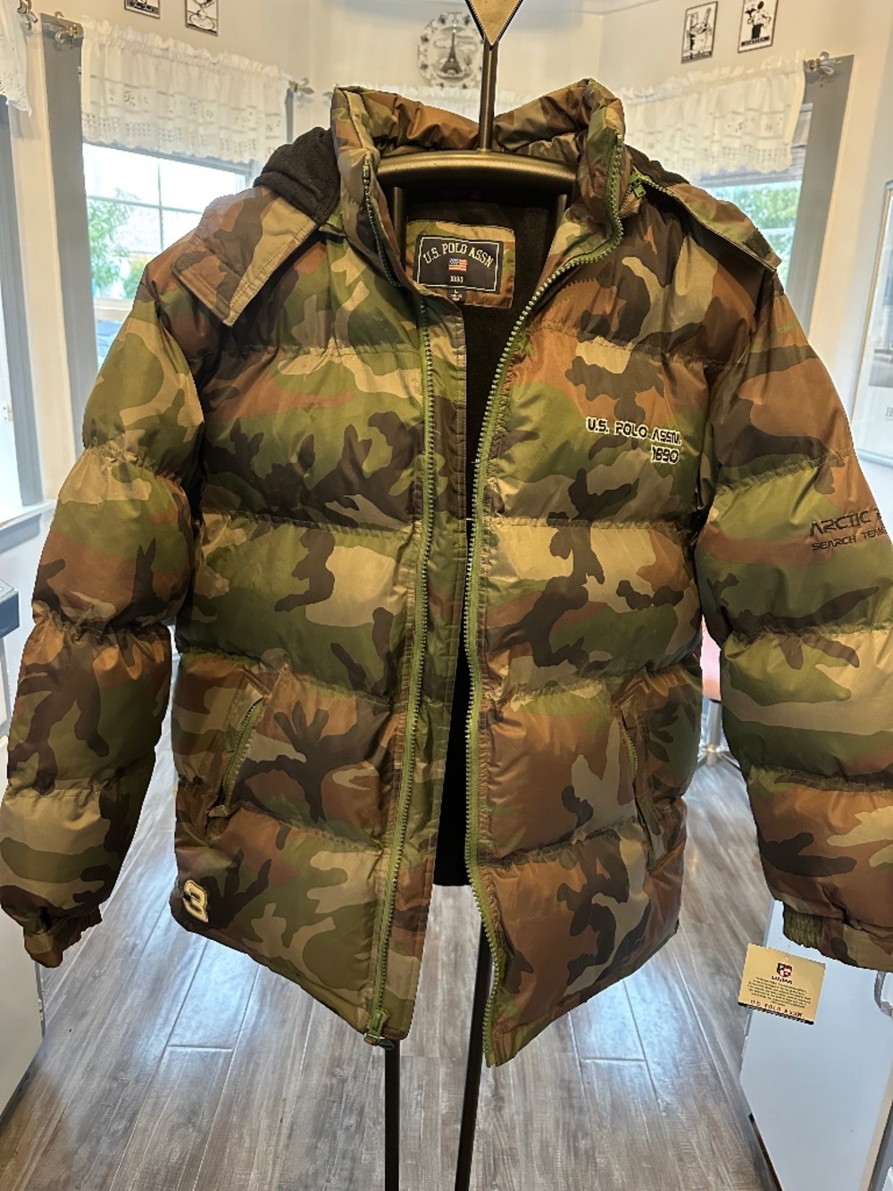 NWT Mens US Polo Camo Puffer Jacket Large
